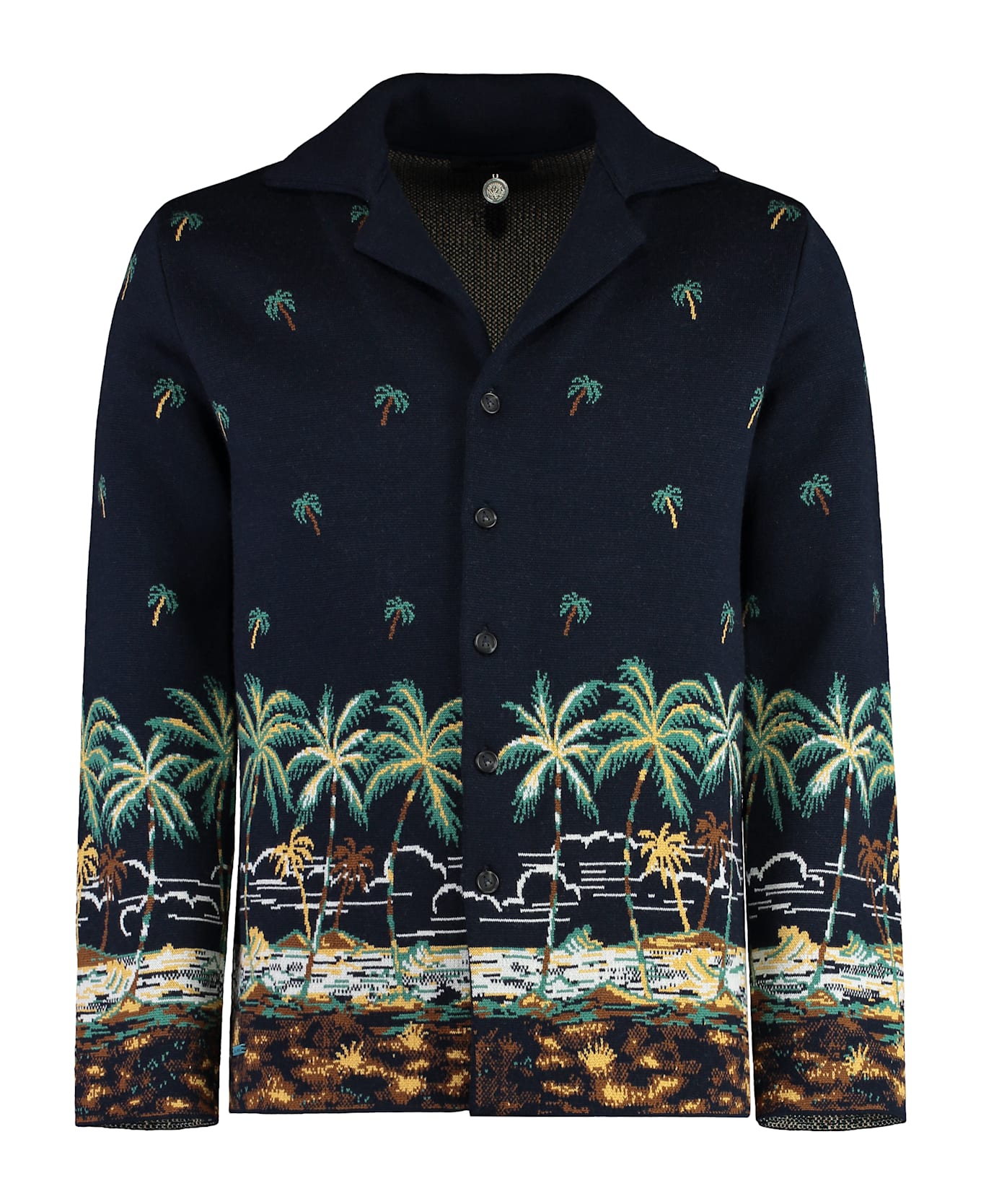 Alanui The Tale Of A Hawaiian Virgin Wool Overshirt - blue