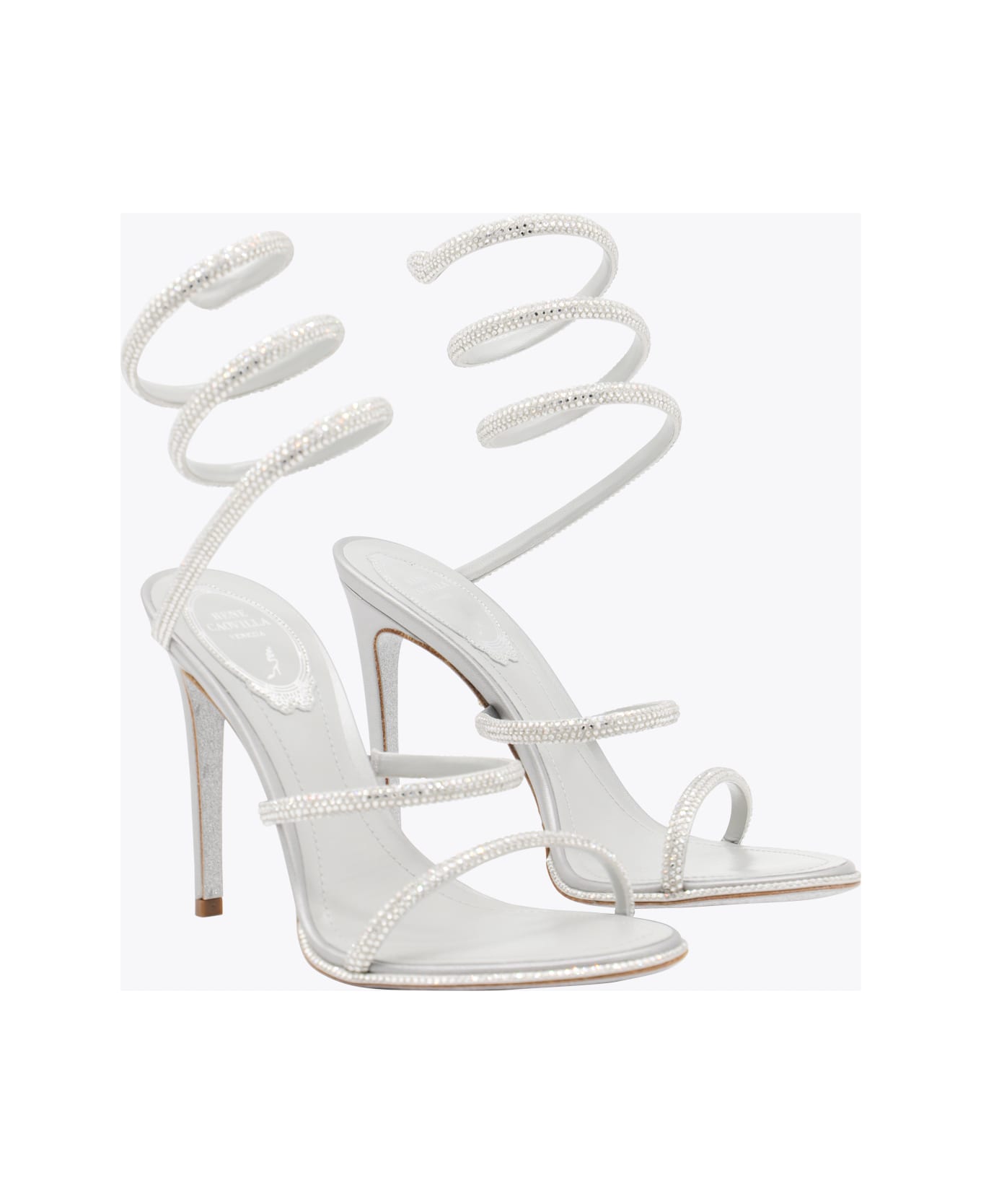 René Caovilla Silver Sandals - Silver