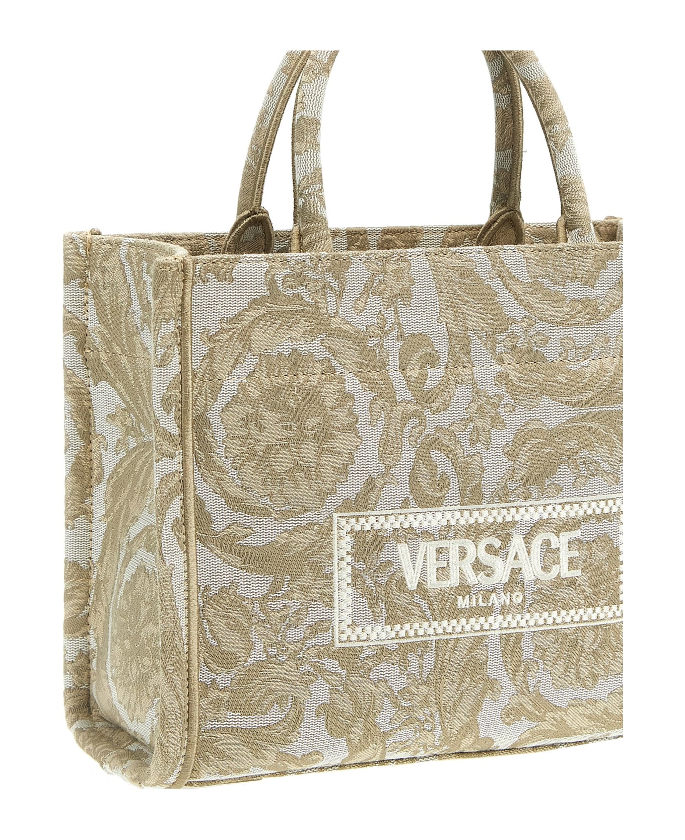 Versace 'athena' Small Shopping Bag - NEUTRALS トートバッグ