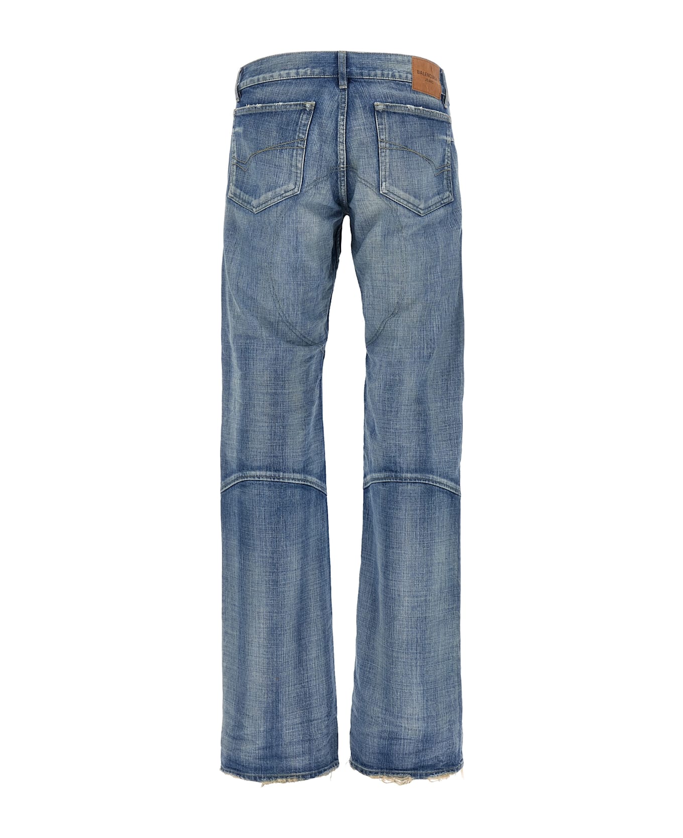 Balenciaga Relief Stitching Jeans - Blue