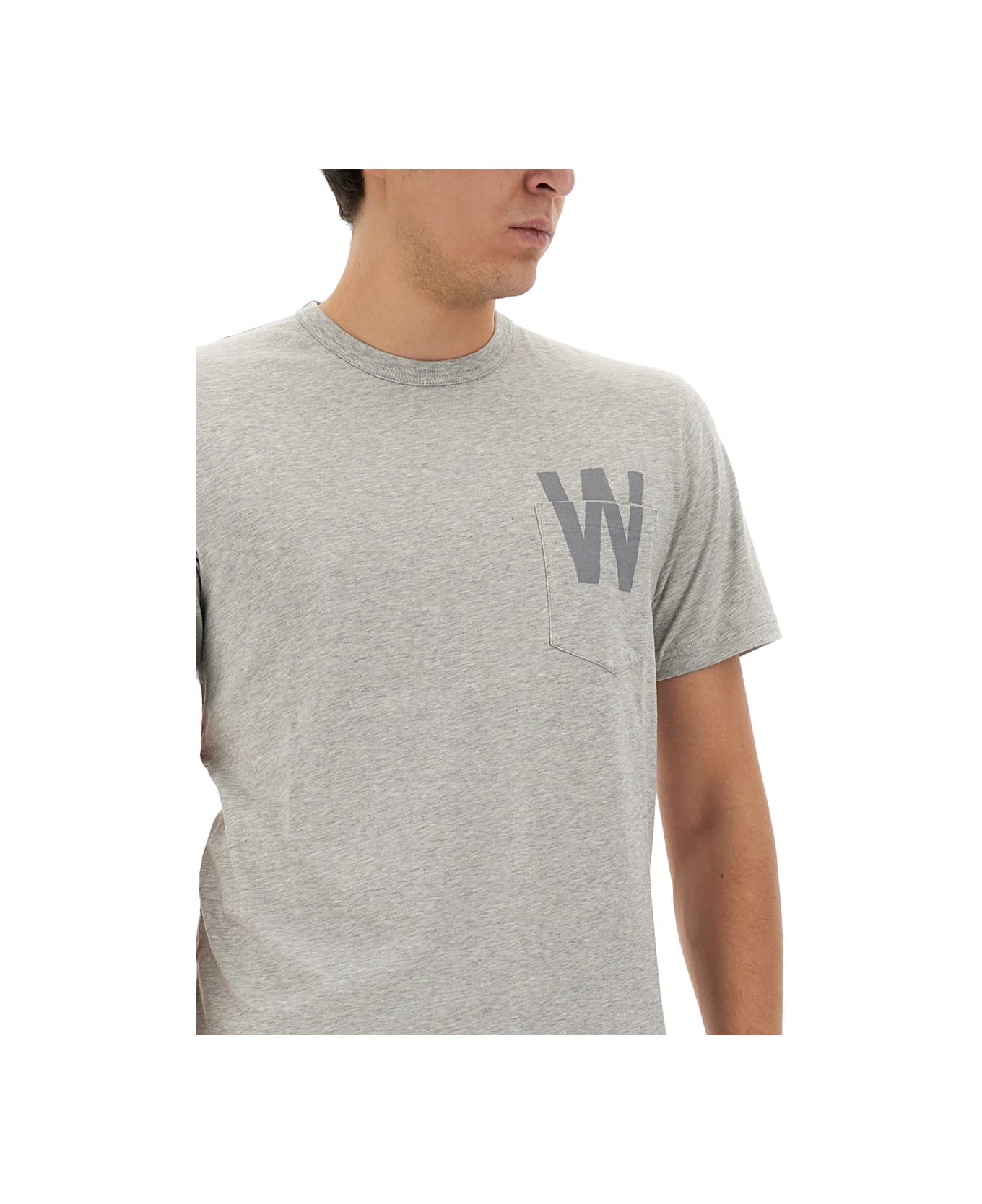 Woolrich T-shirt With Logo Woolrich - GREY