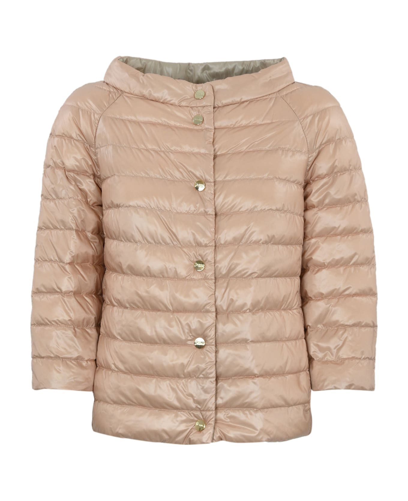 Herno Reversible Down Jacket - Rosa/beige