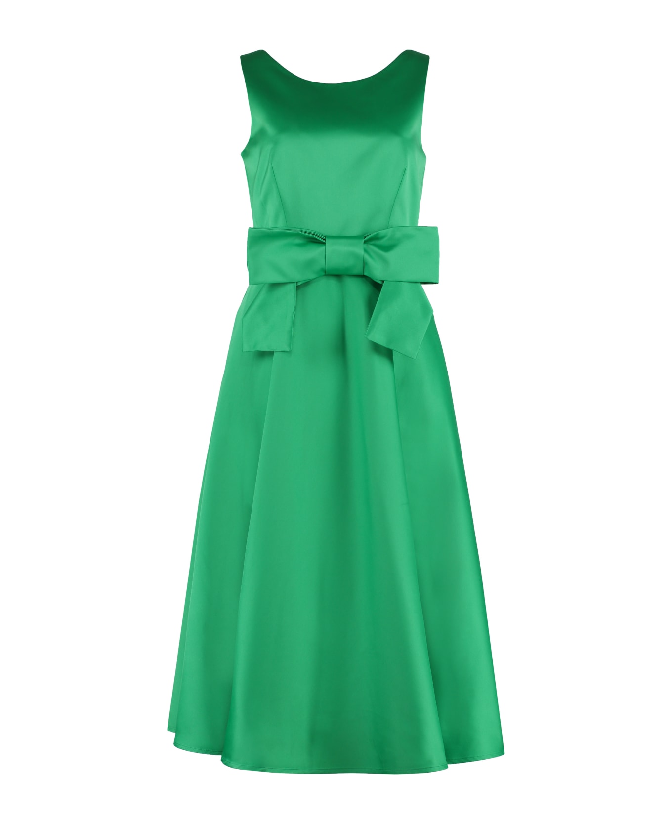 Parosh Belted Waist Dress - green