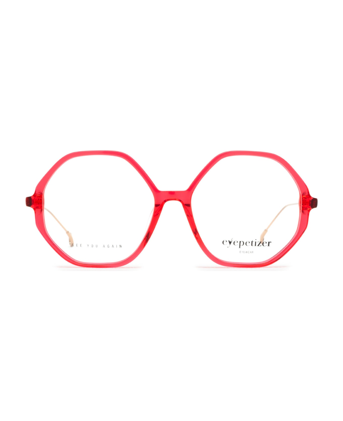 Eyepetizer Cassandra Transparent Red Glasses - Transparent Red アイウェア