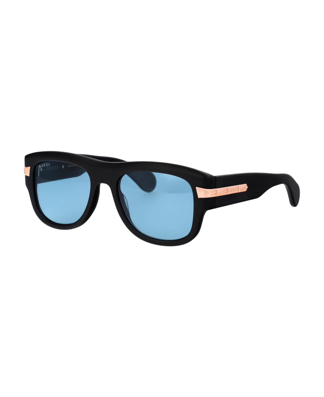 Gucci Eyewear Gg1517s Sunglasses - 002 BLACK BLACK BLUE