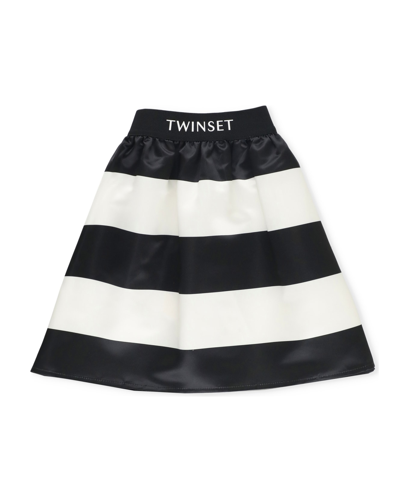 TwinSet Satin Striped Skirt - MultiColour