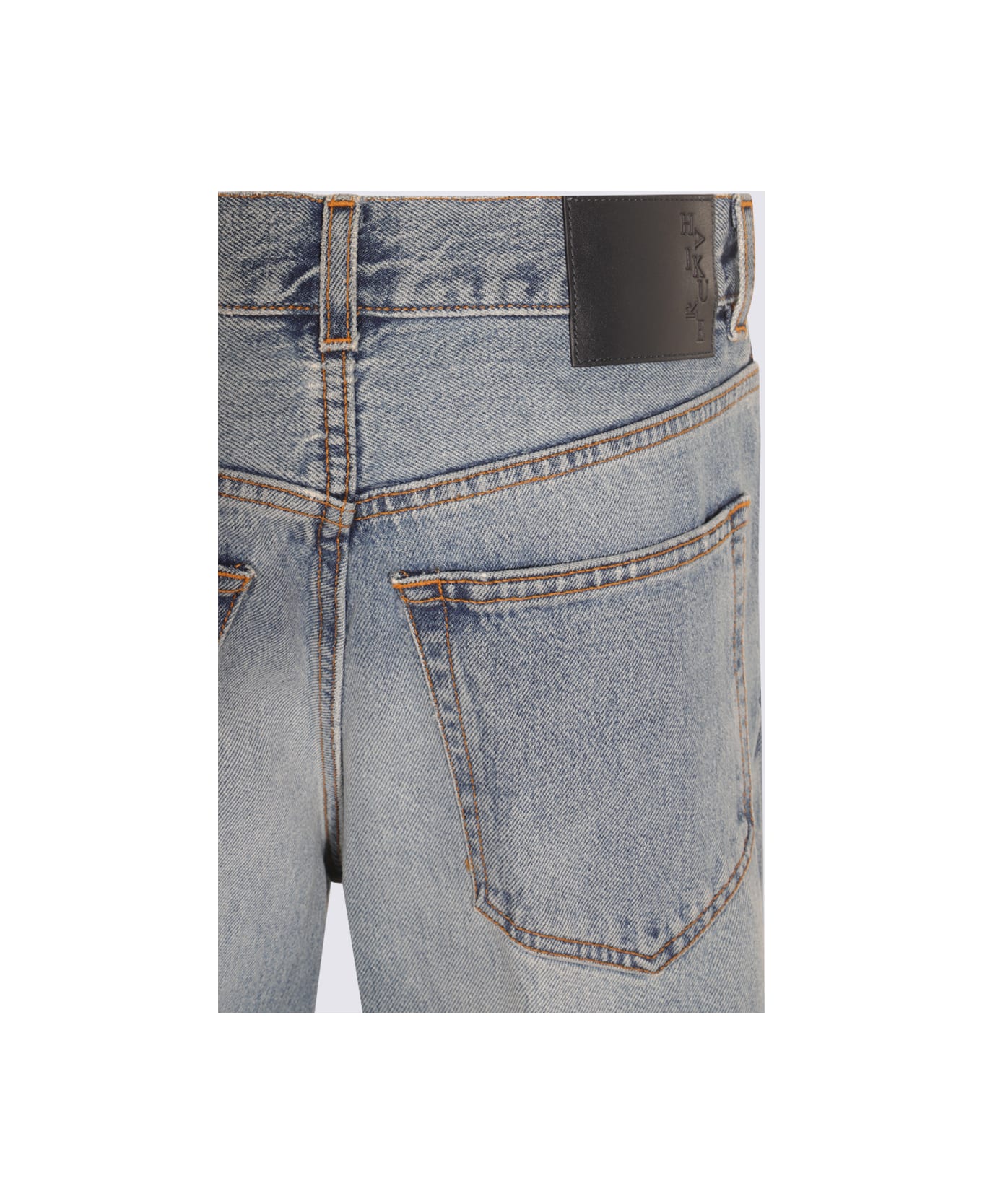 Haikure Blue Cotton Denim Jeans - DIVE BLUE WASH