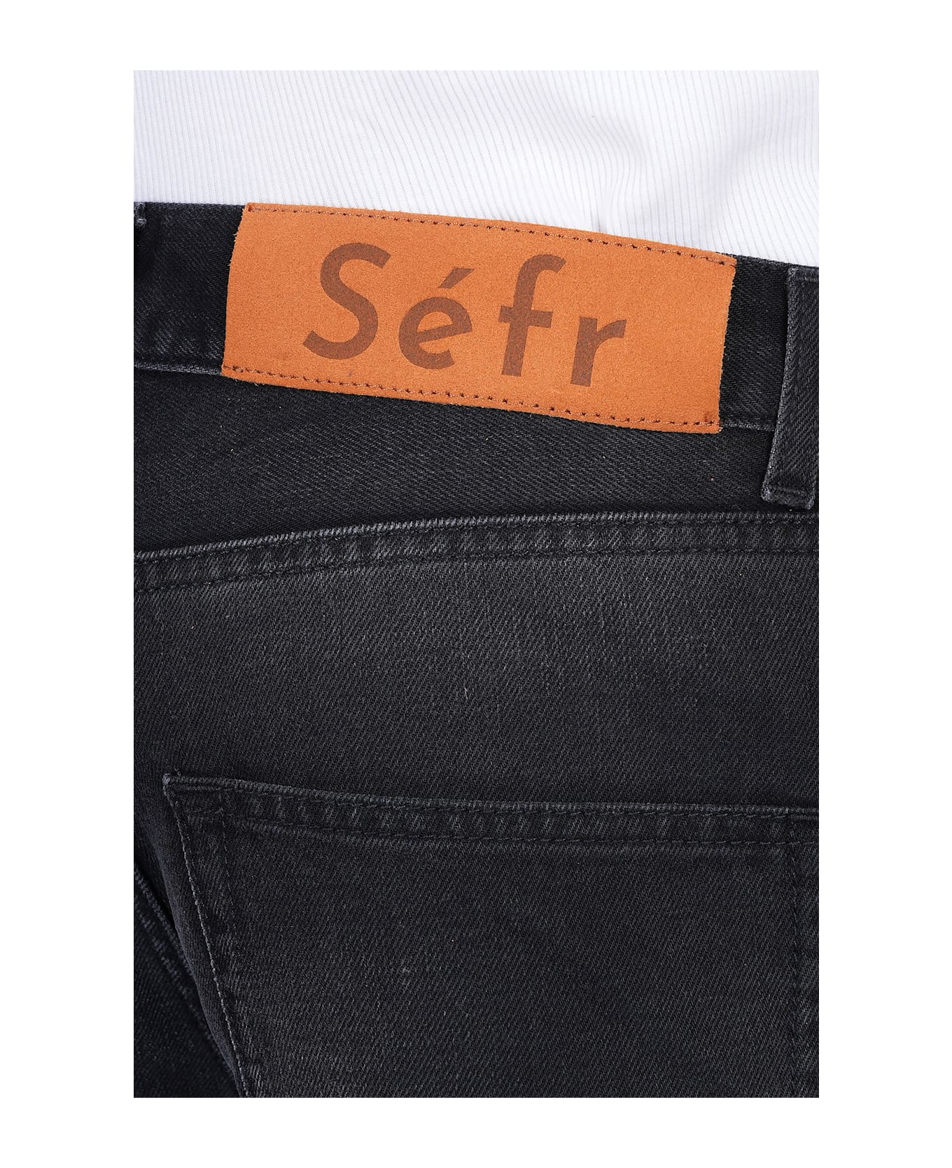 Séfr Jeans In Black Cotton - black