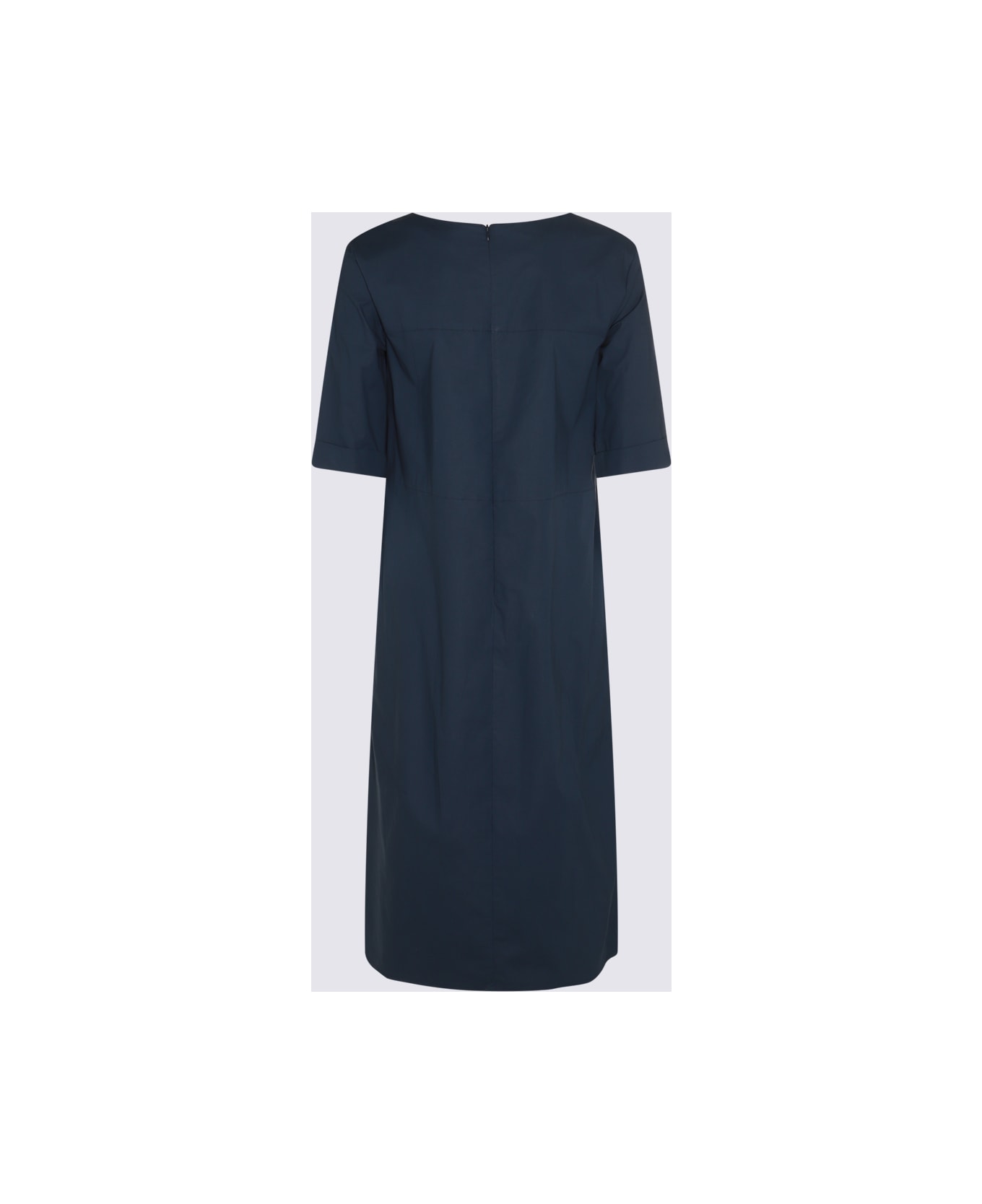 Antonelli Navy Blue Cotton Dress - Blue
