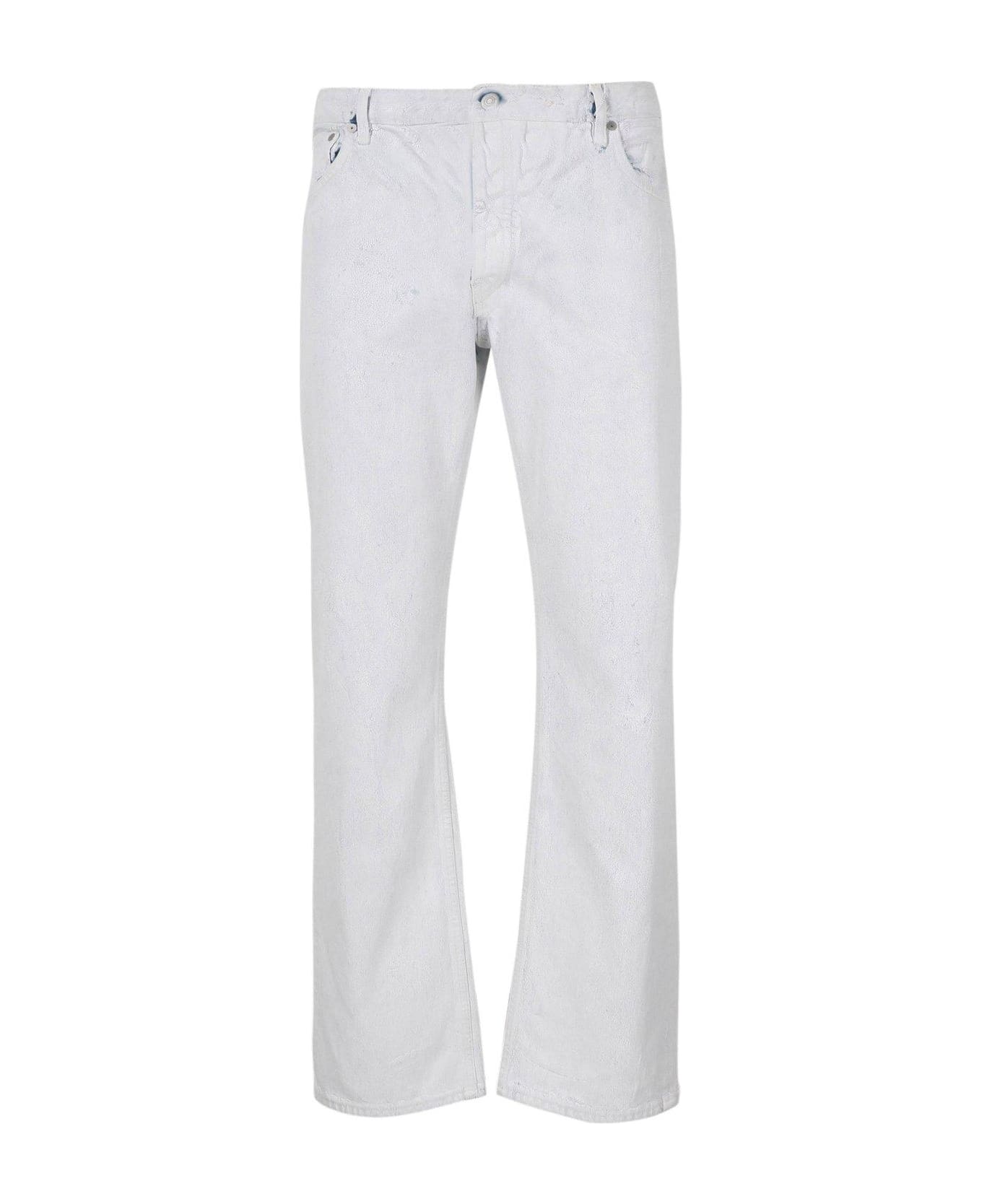 Maison Margiela Mid Rise Straight Leg Jeans - WHITE