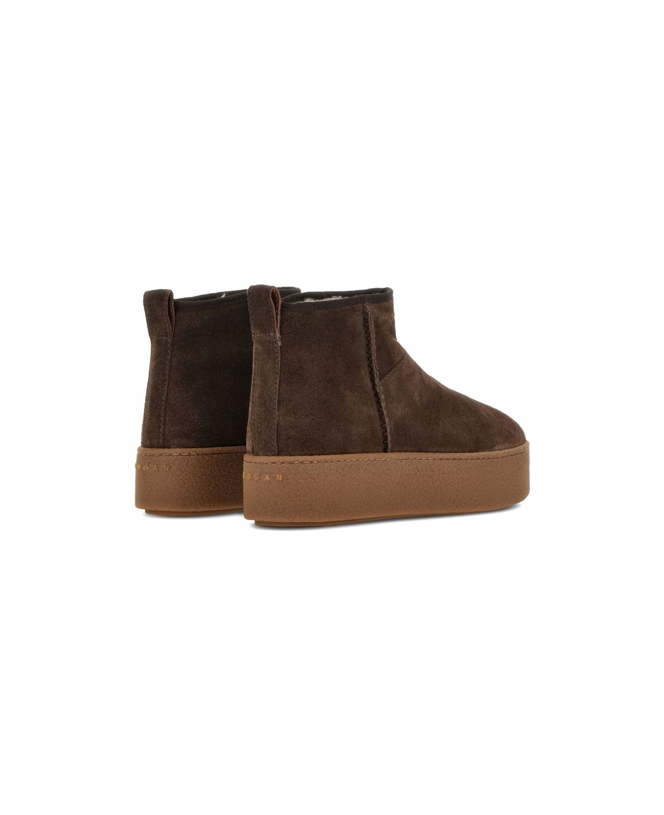 Hogan Suede Ankle Boots - Brown