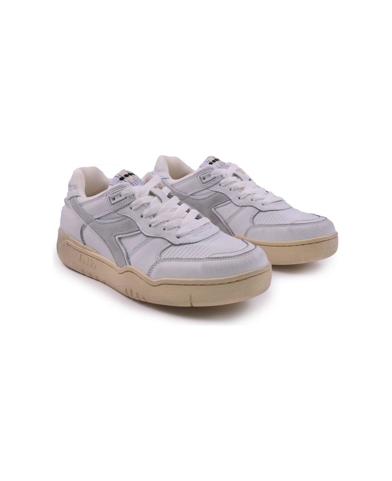 Diadora Panelled Lace-up Sneakers - White
