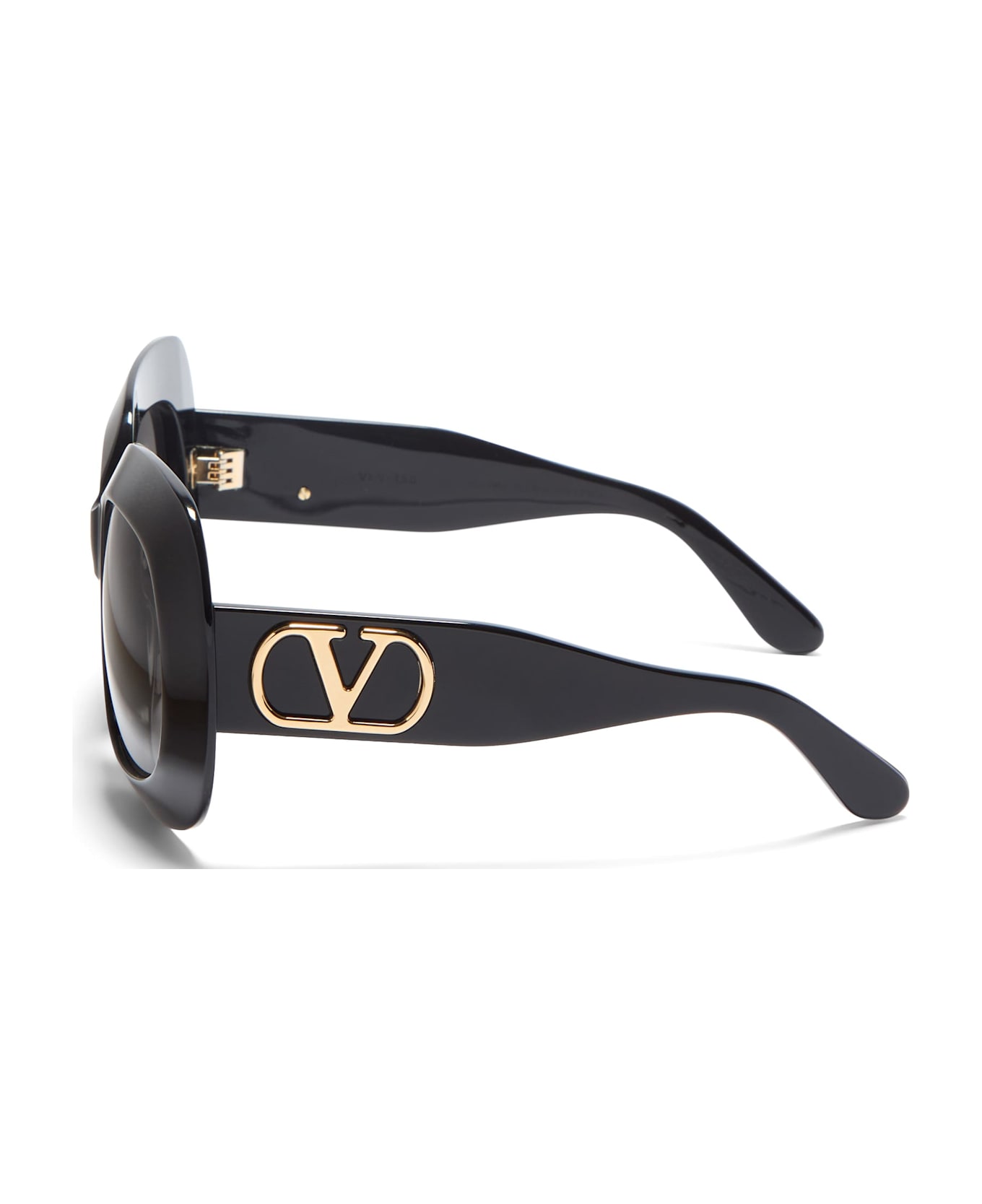 Valentino Eyewear Vls-180a - Black / V-light Gold Sunglasses - Black/gold
