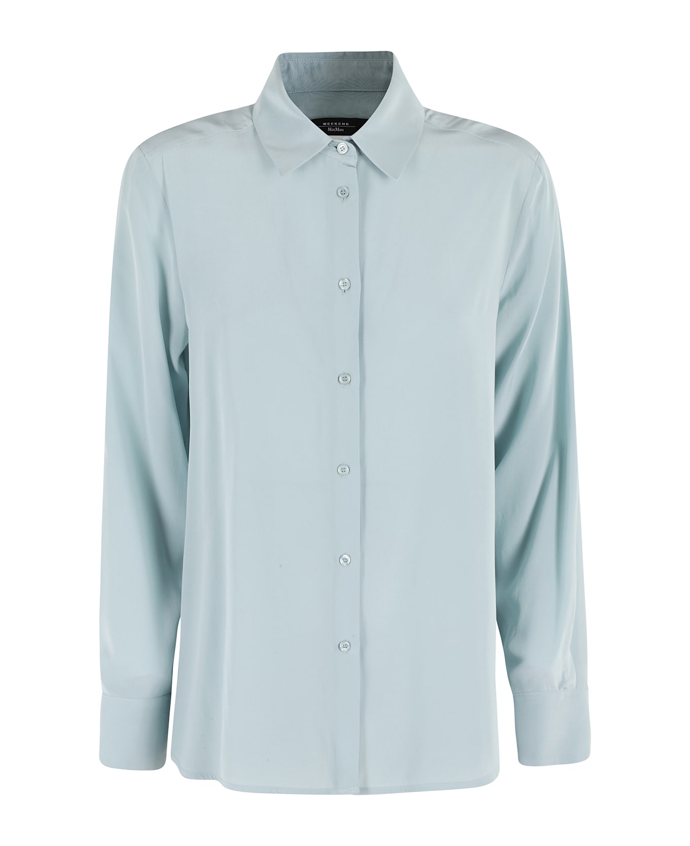 Weekend Max Mara Light Blue Silk Almina Shirt - ANICE