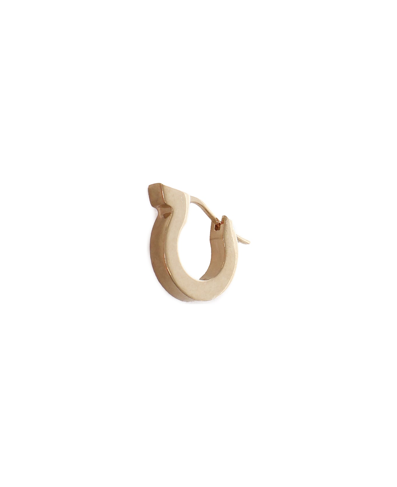 Ferragamo Ganicni Earrings With Logo - Gold