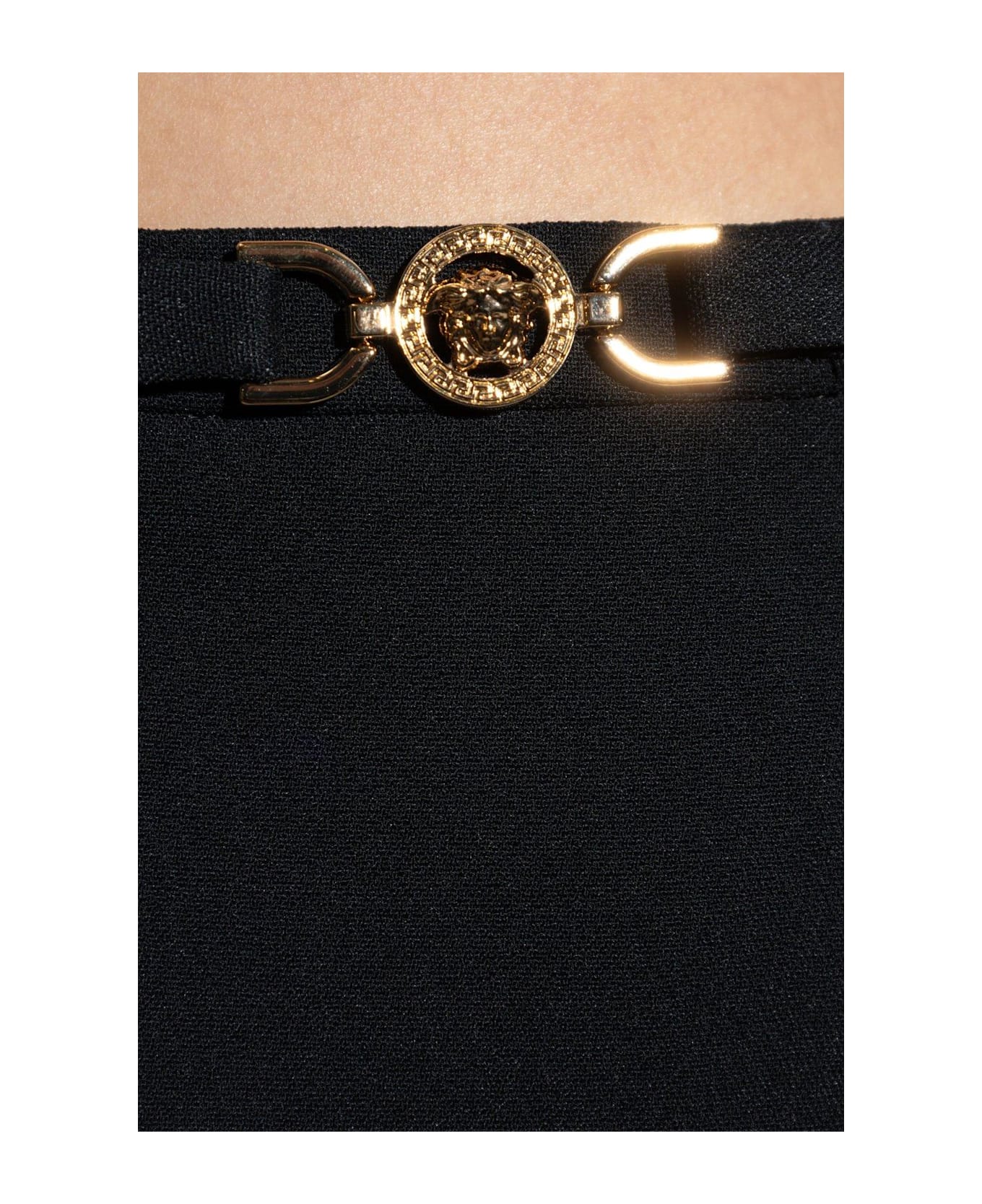 Versace High-waist Wide-leg Trousers - Nero