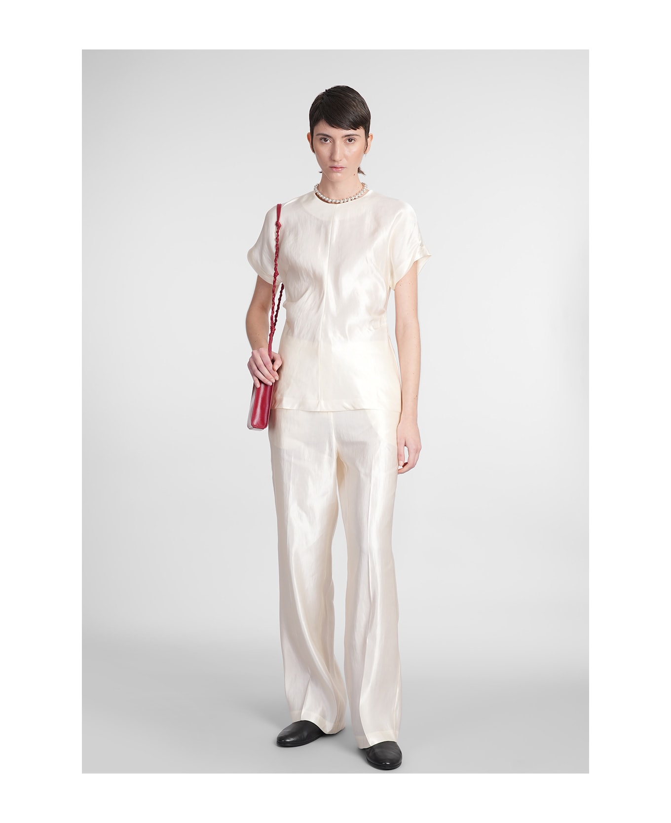 Loulou Studio Sally Pants In Beige Linen - beige