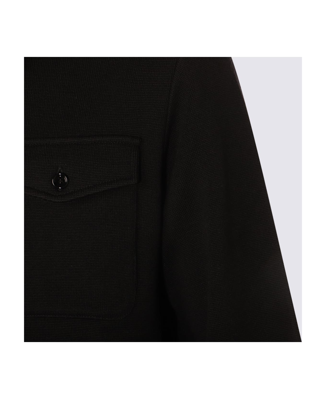 Lardini Black Wool Casual Jacket - Black