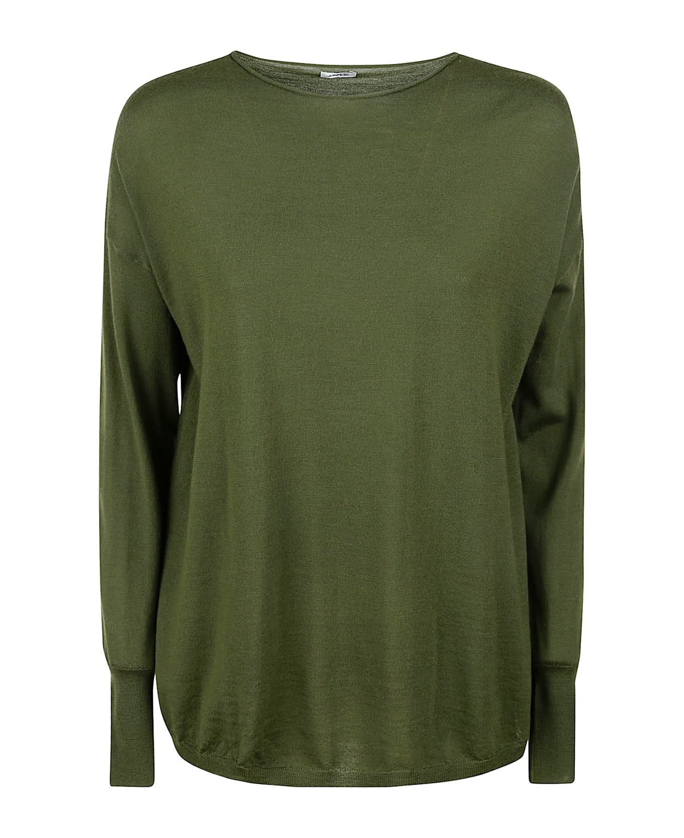 Aspesi Round Neck Oversized Jumper - Military Green