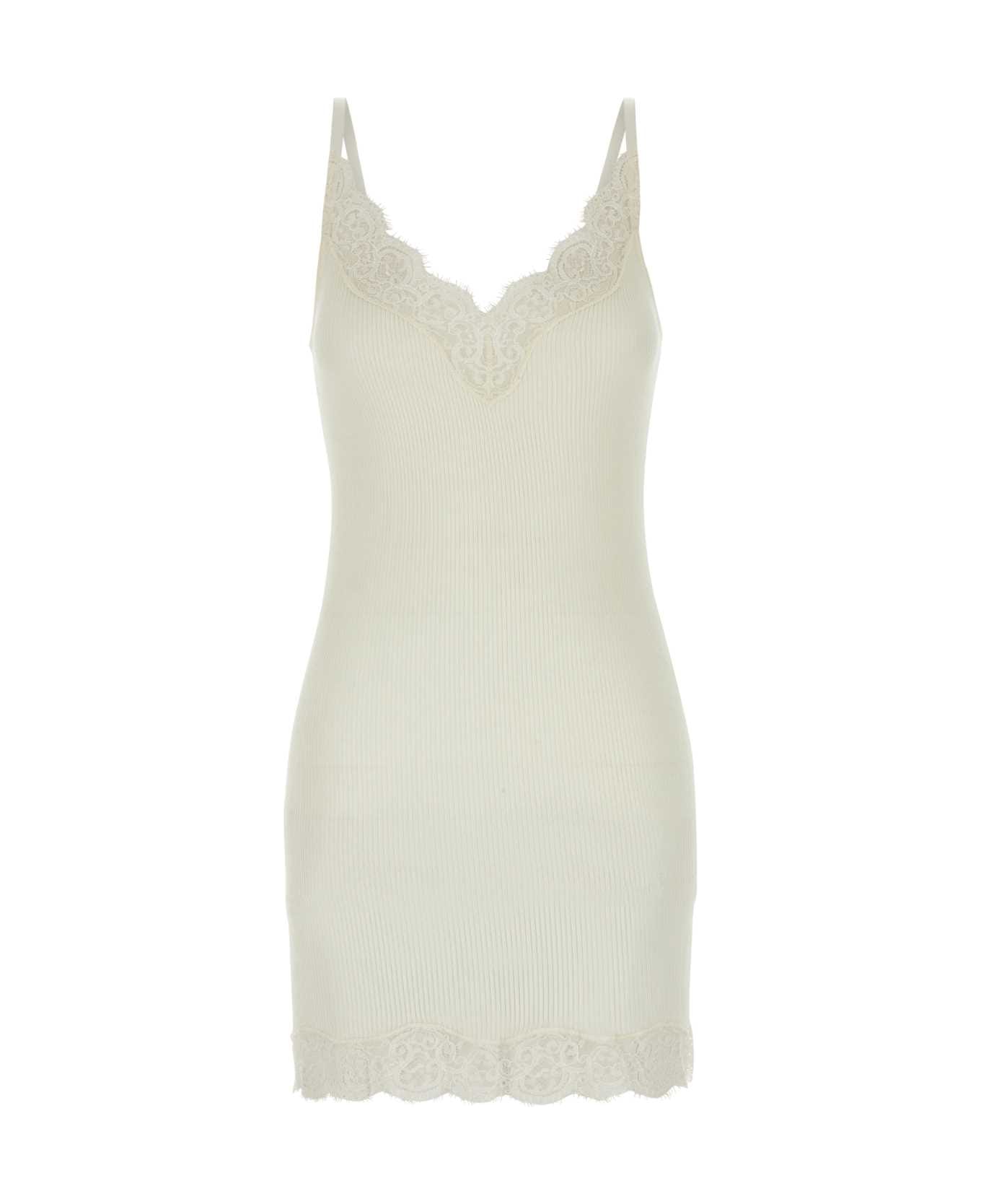 Saint Laurent Ivory Jersey Dress - NATUREL