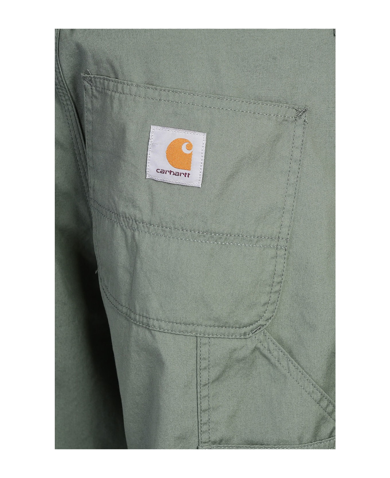 Carhartt Double Knee Pants In Green Cotton - green