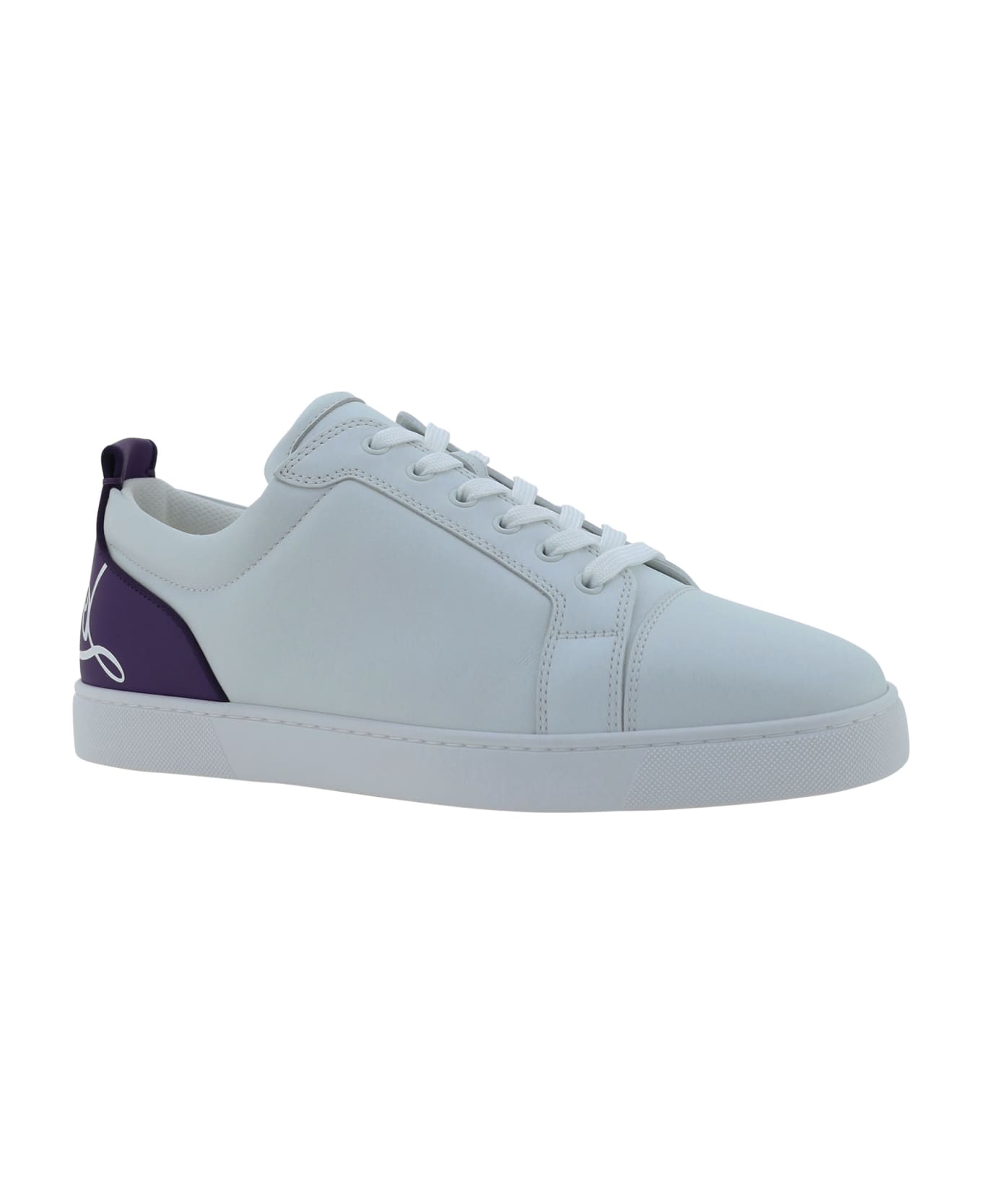 Christian Louboutin Fun Louis Junior Sneakers - White/jacaranda