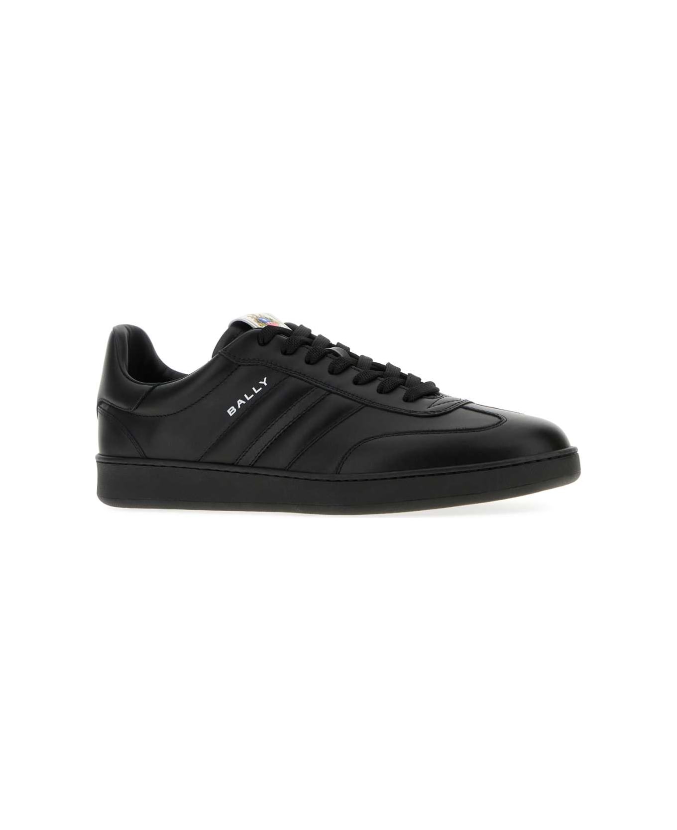 Bally Black Leather Rivy Sneakers - Black