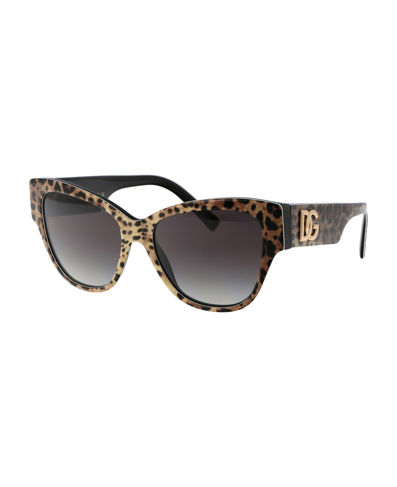 Dolce & Gabbana Eyewear 0dg4449 Sunglasses - 31638G Leo Brown On Black サングラス