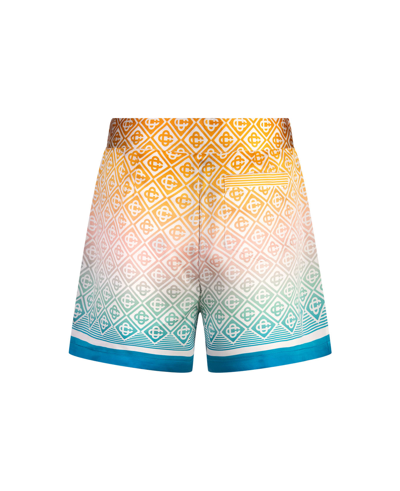 Casablanca Gradient Monogram Silk Shorts - MultiColour