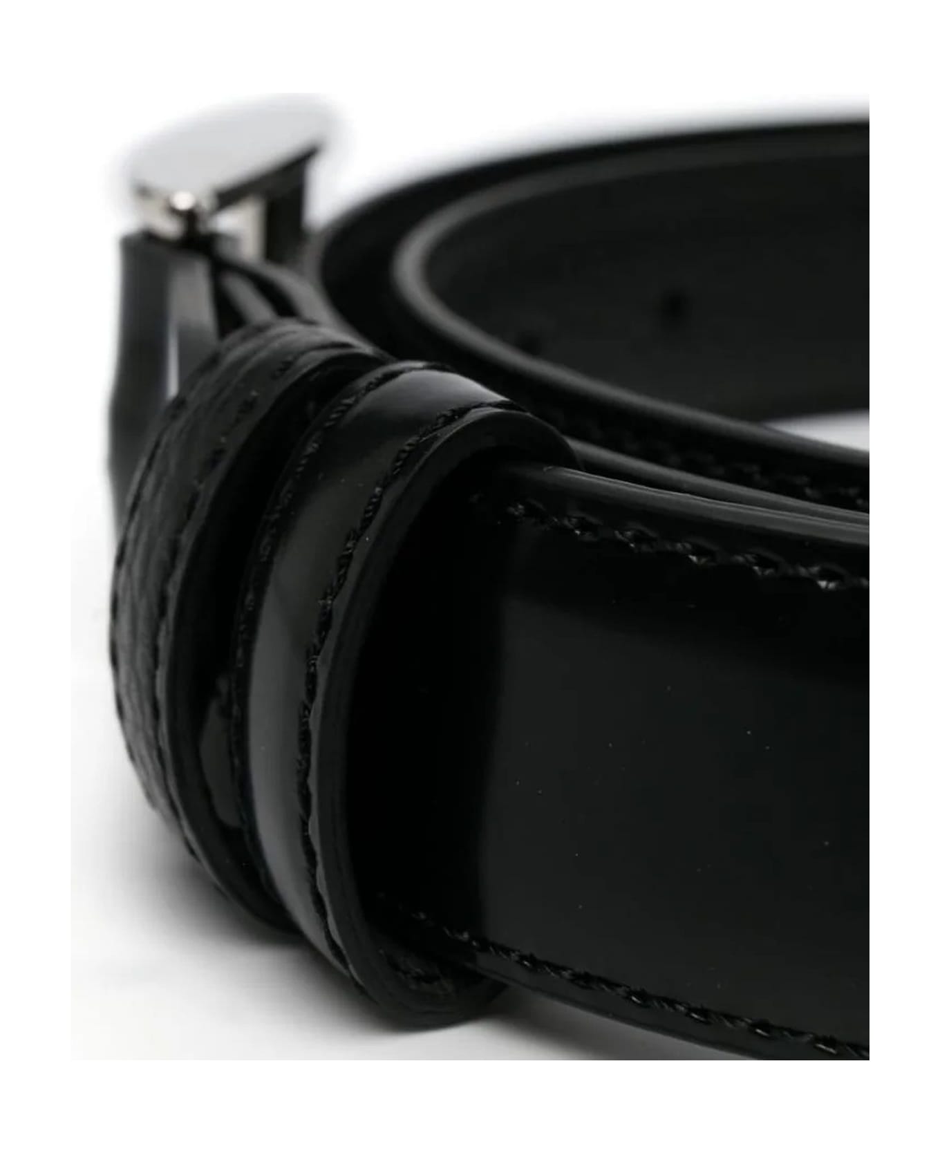 Hogan Black Leather Belt - NERO ベルト