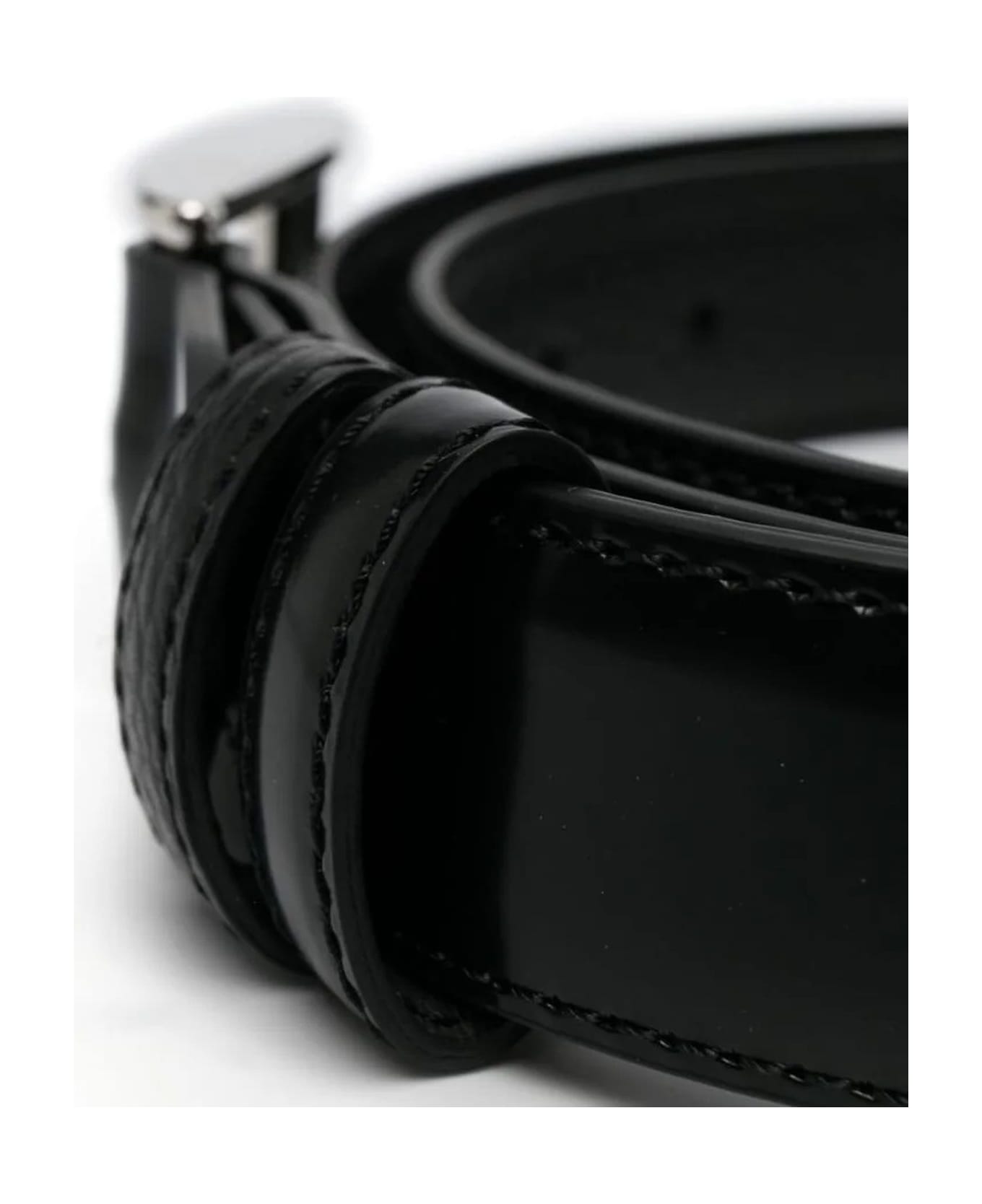 Hogan Black Leather Belt - NERO