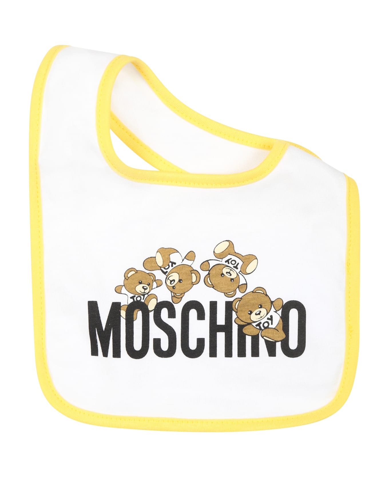 Moschino White Set For Babykids With Teddy Bear And Logo - White アクセサリー＆ギフト