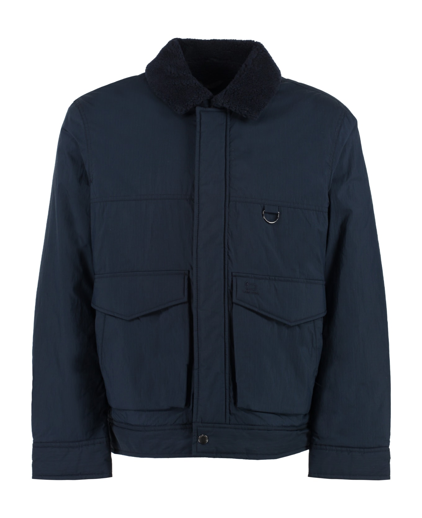 Woolrich Cotton Blend Jacket - blue レインコート