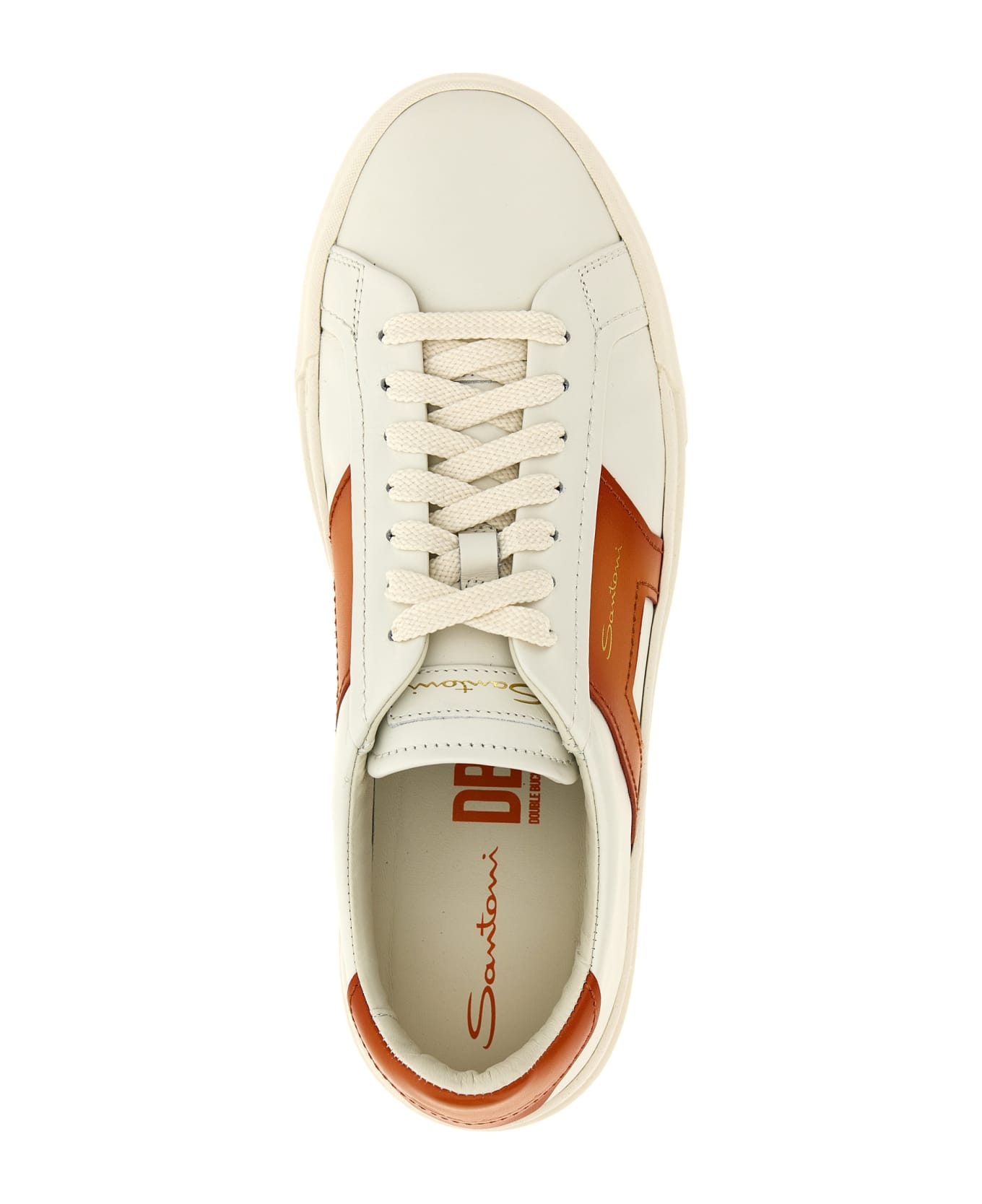 Santoni 'double Buckle' Sneakers - Orange
