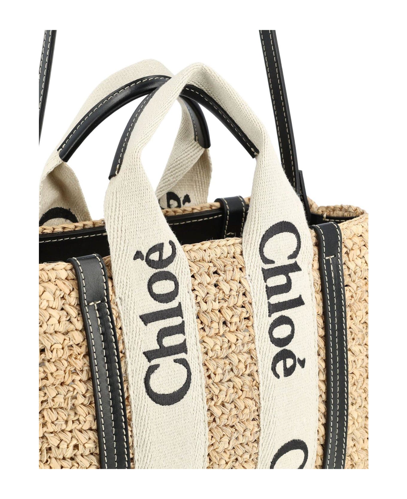 Chloé Small Woody Tote Bag - Beige