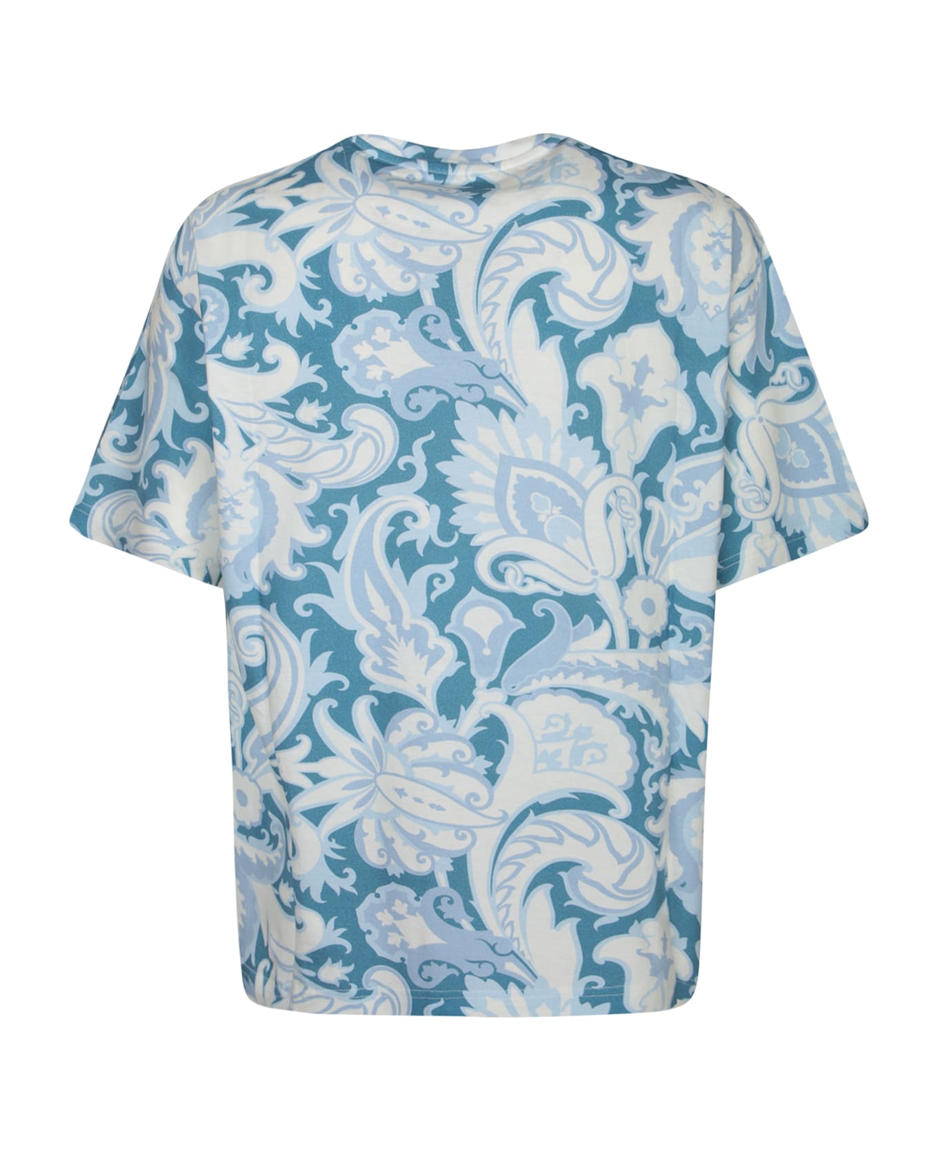 Etro Light Blue Paisley Print T-shirt - Blue