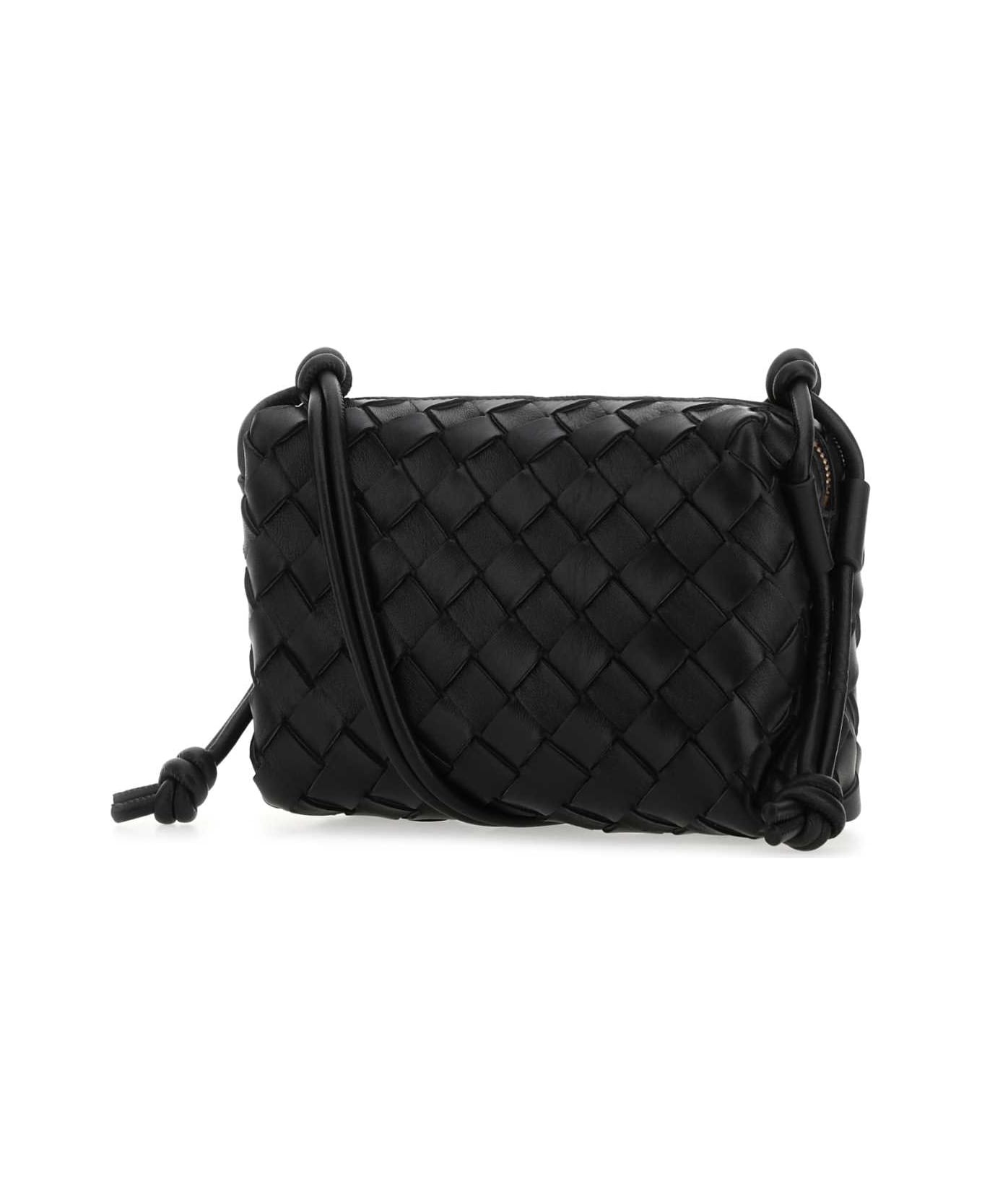 Bottega Veneta Black Leather Small Loop Crossbody Bag - 8425