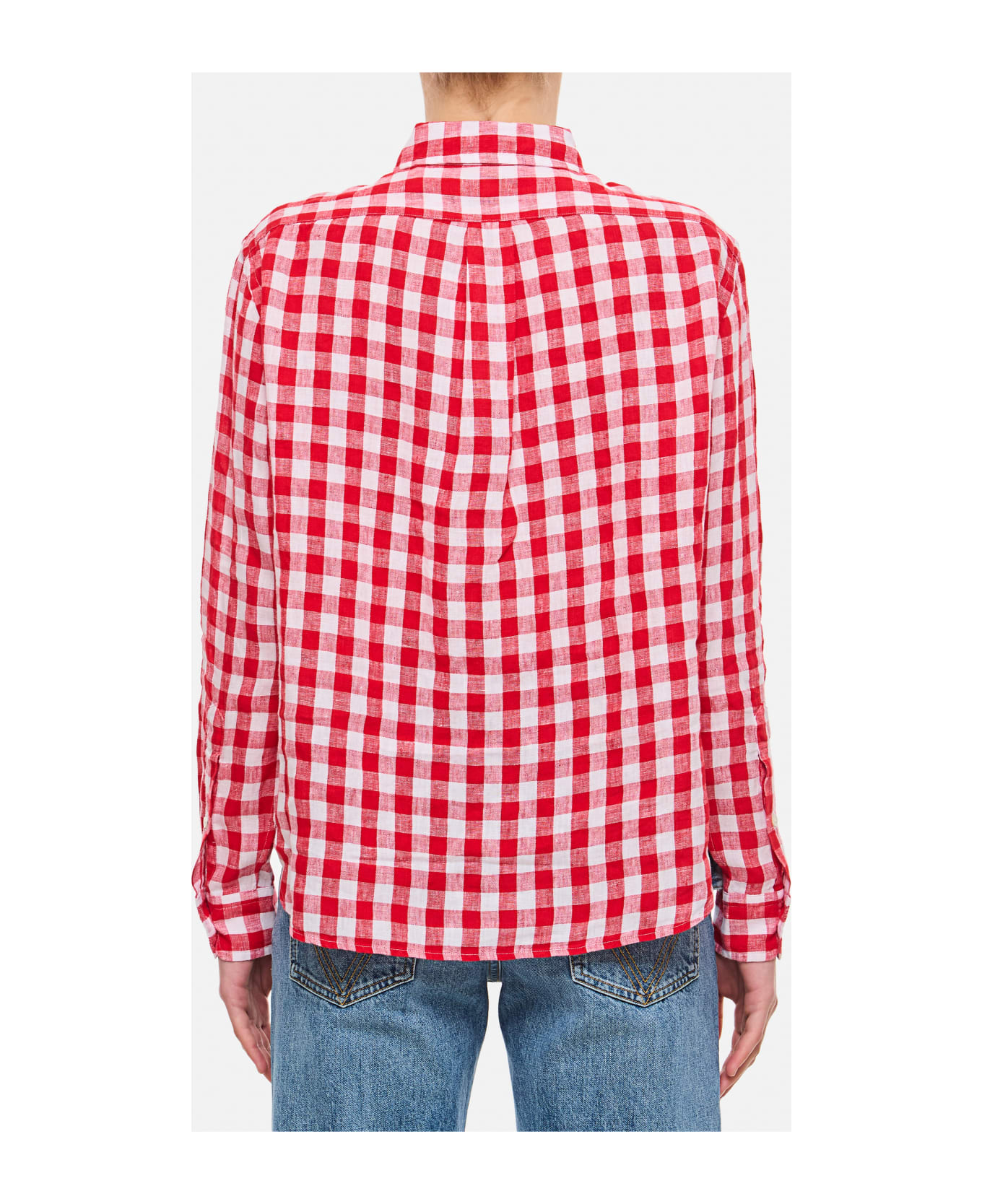Polo Ralph Lauren Linen Crop Shirt - Red