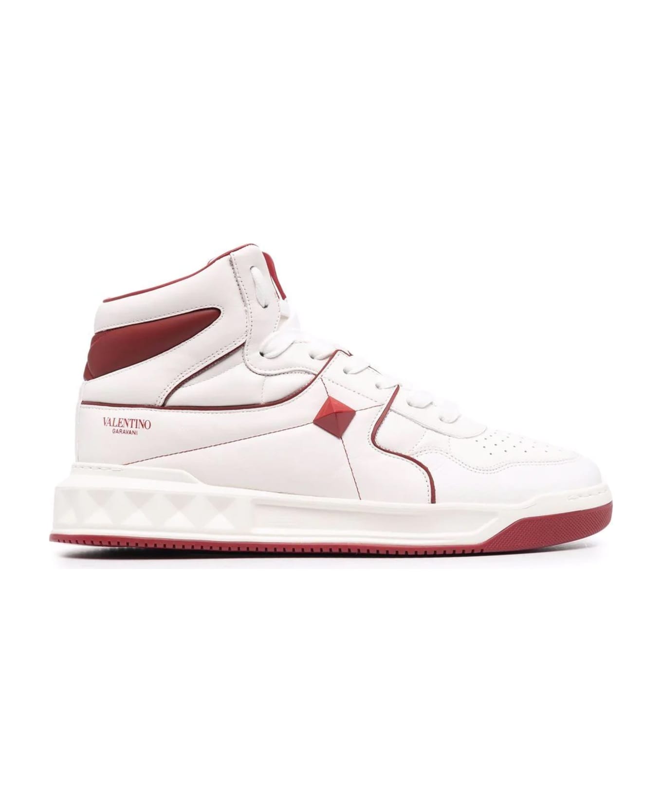 Valentino Garavani Garavani High Top Leather Sneakers - White