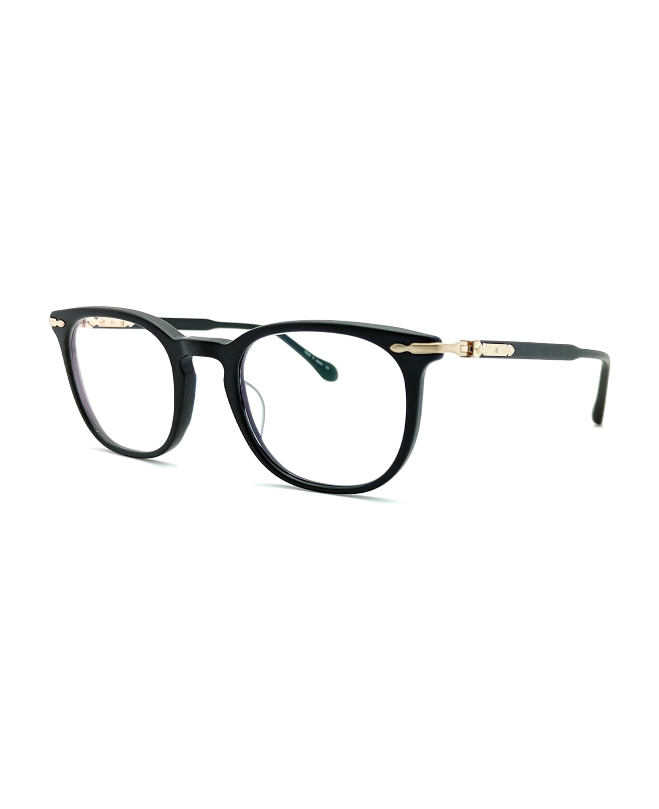 Matsuda M2047 - Matte Black / Brushed Gold Rx Glasses - Matte black