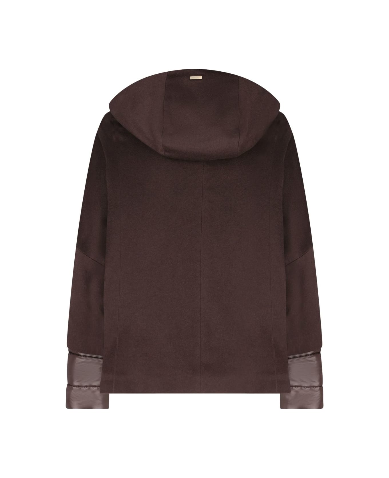 Herno Cashmere And Nylon Cape - Brown
