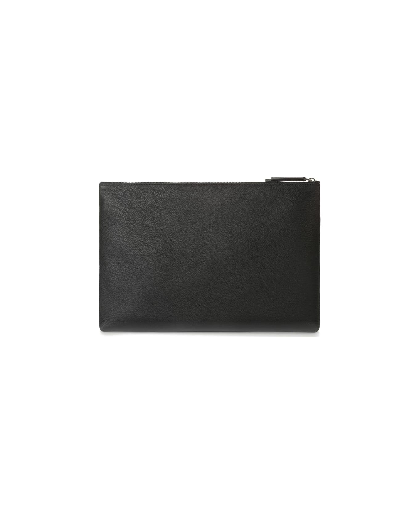 Orciani Leather Clutch Bag - NERO