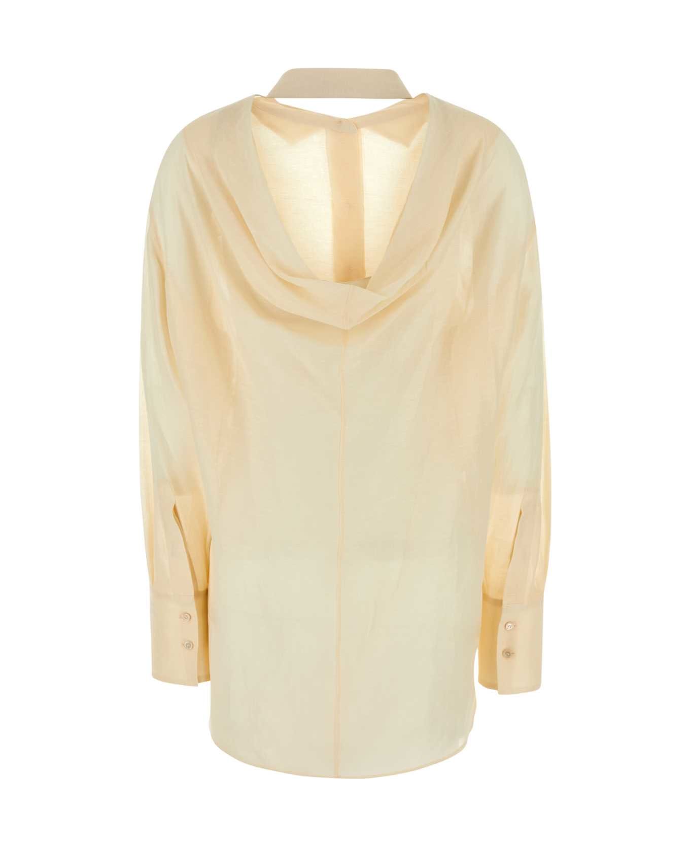 Givenchy Cream Silk Blend Oversize Shirt - IVORY シャツ