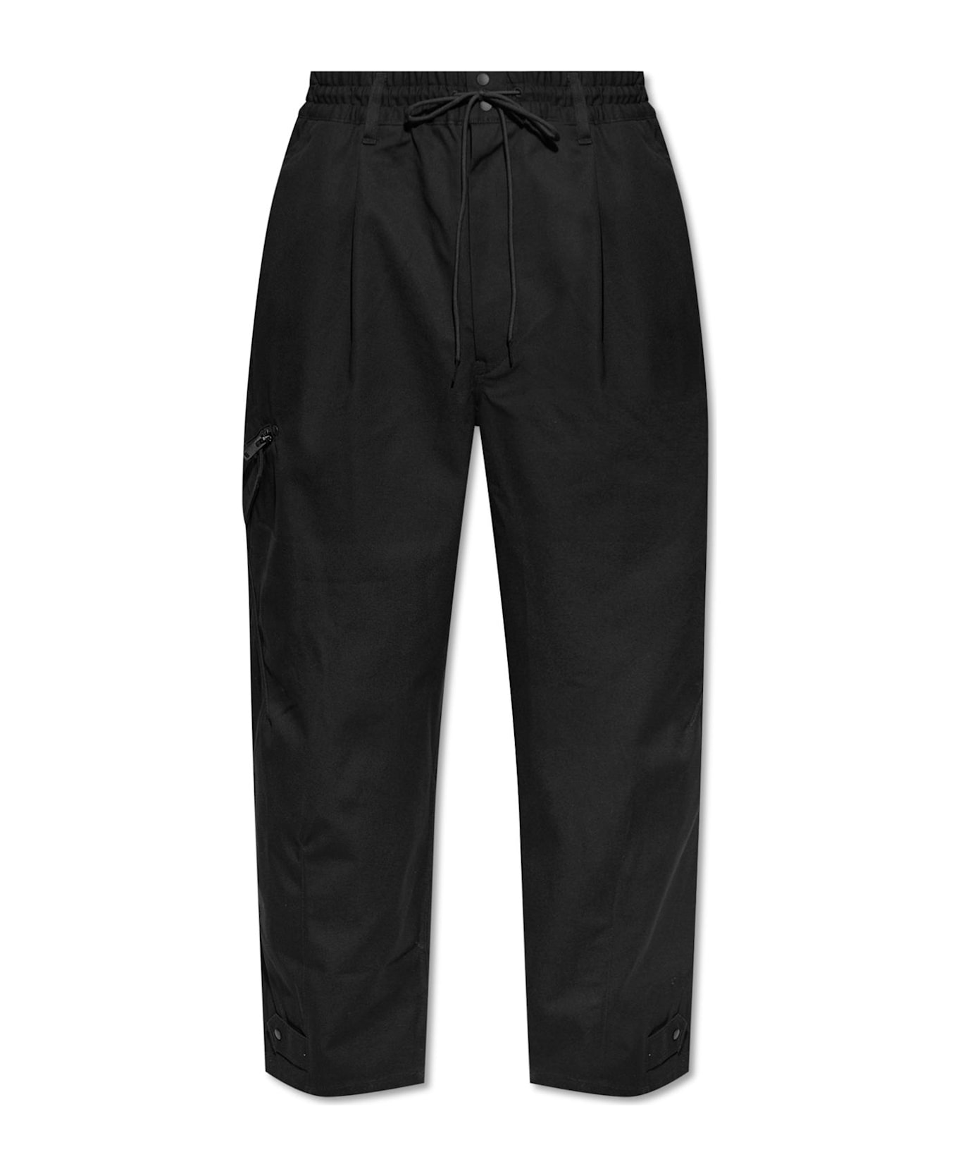 Y-3 Yohji Yamamoto Cotton Cargo Trousers - BLACK (Black)