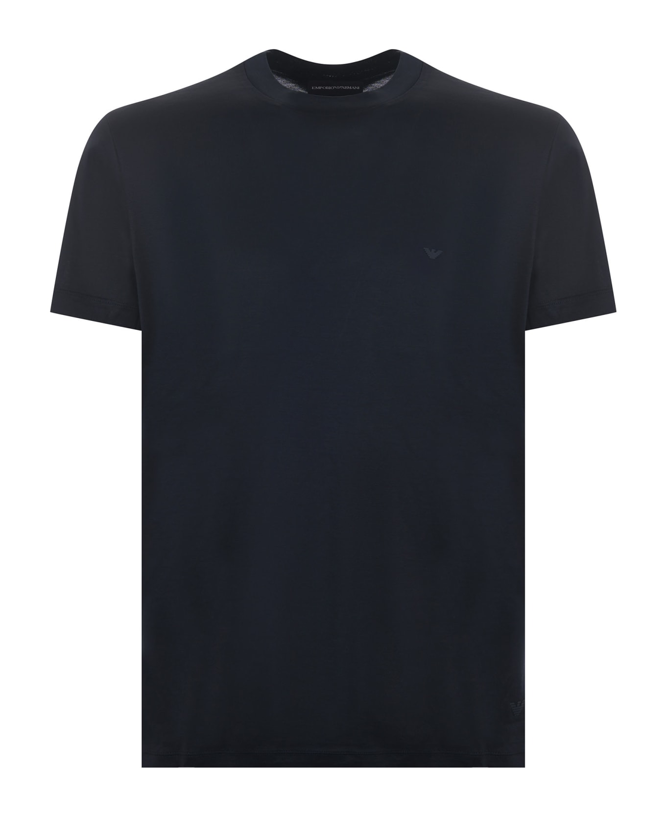 Emporio Armani T-shirt With Logo - Blu scuro