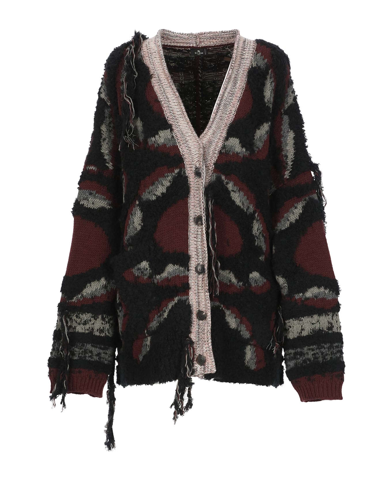 Etro Wool Blend Oversize Cardigan - MultiColour