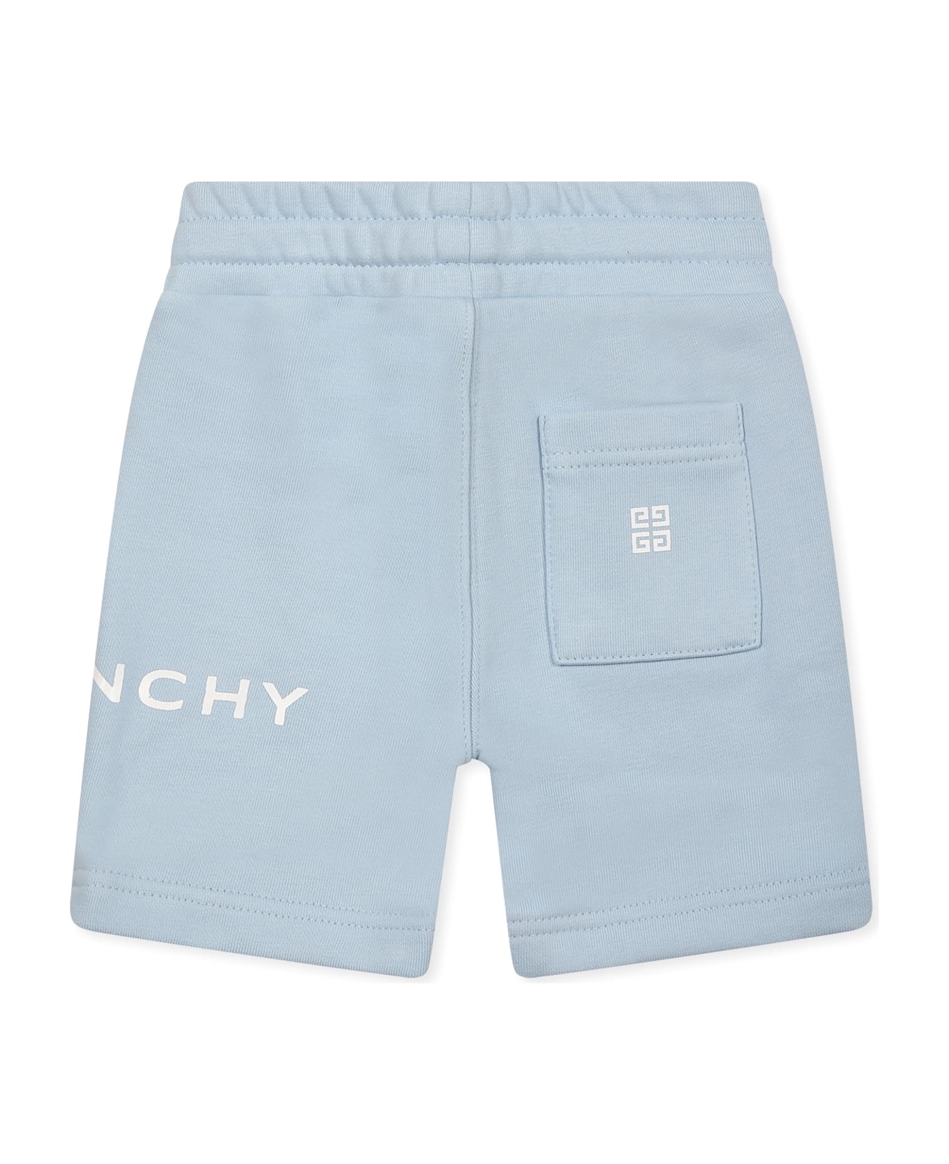 Givenchy Light Blue Shorts For Baby Boy With Logo - Light Blue