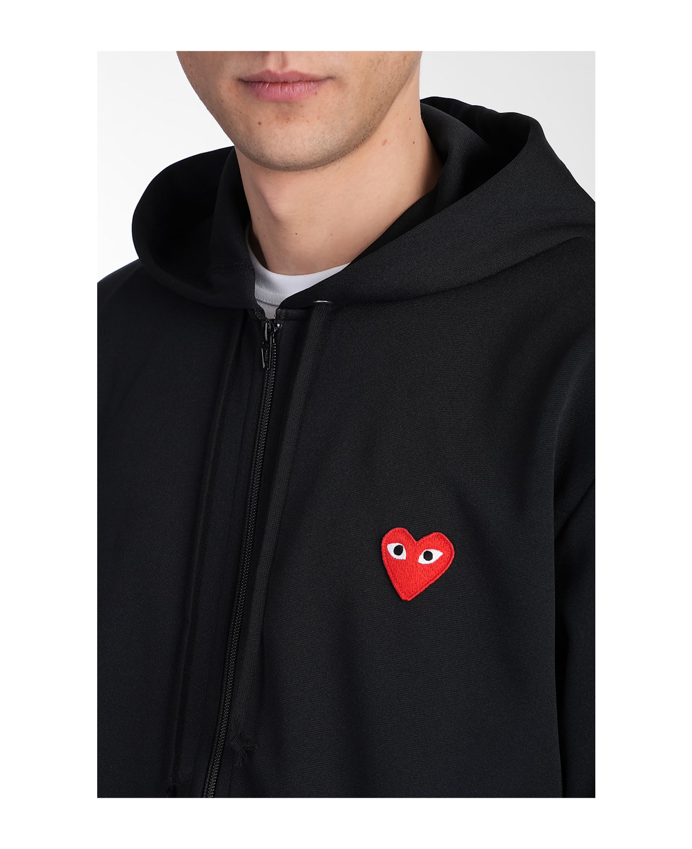 Comme des Garçons Play Sweatshirt In Black Polyester - BLACK