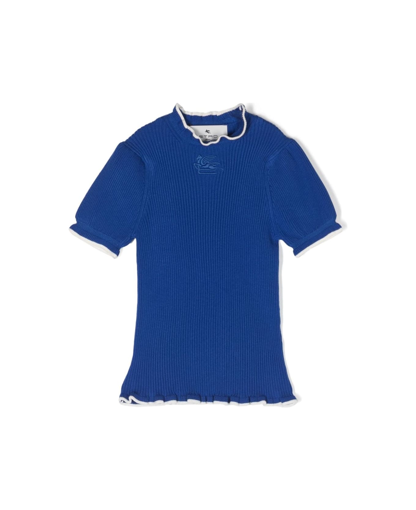 Etro T-shirt Con Ruches - Blue