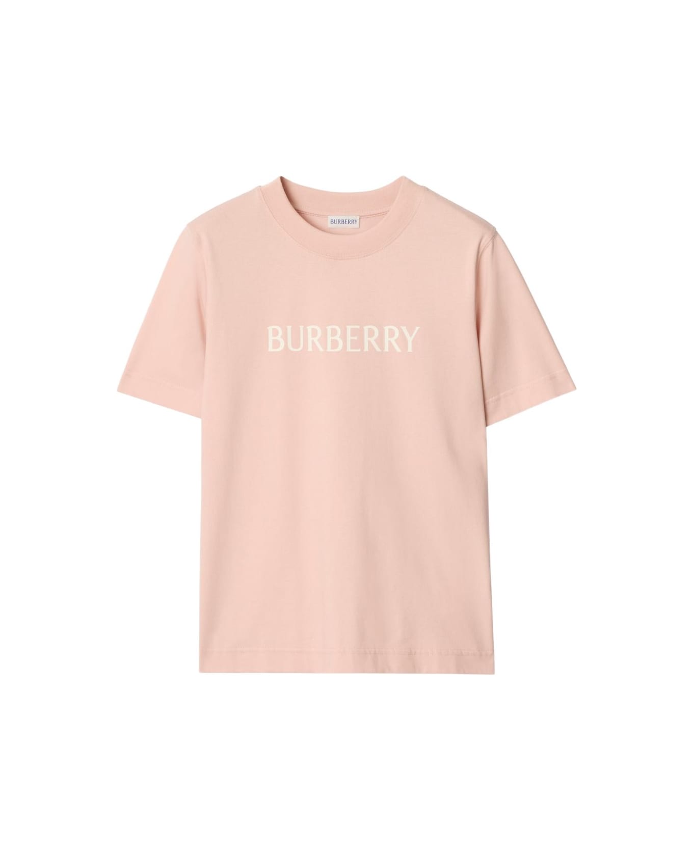 Burberry Logo Cotton T-shirt - Lilac